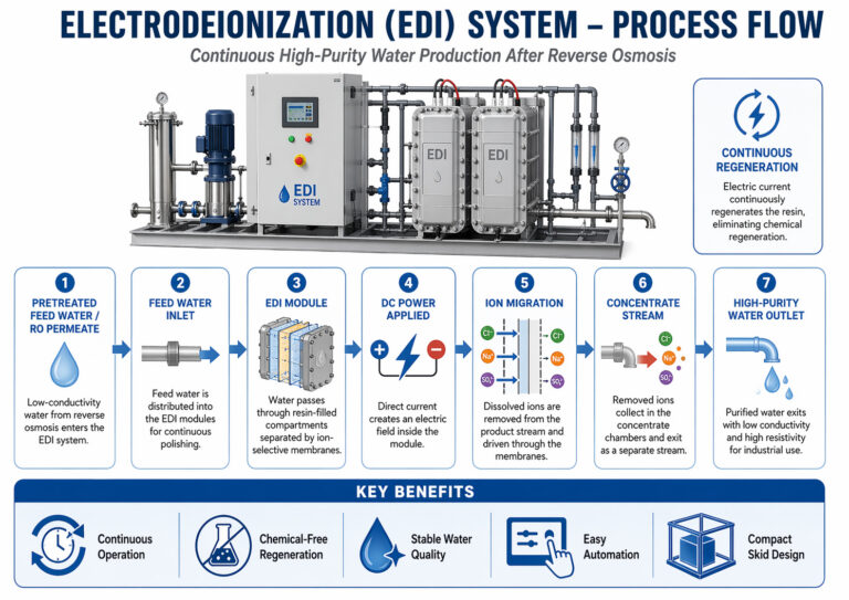 How Does RO EDI Water Treatment Work? A Practical Guide for Industrial Purchasers 6 Electrodeionization EDI Systems working process