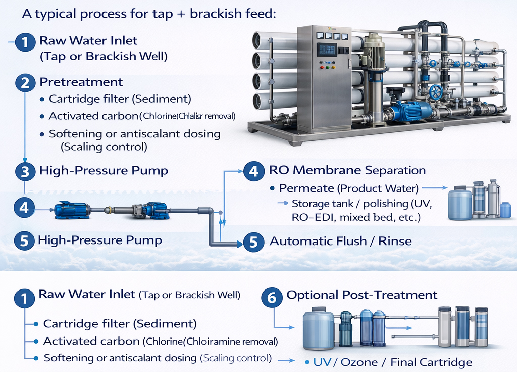 How Does a Desalination Plant Work? A Practical Overview for Industrial Buyers 2 process flow diagram